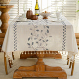 Qfdian  Three-dimensional Embroidery Table Cloth Light Luxury French Retro Rectangular Coffee Table Cloth High-grade Cotton Linen Decor