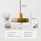 Qfdian  Nordic Pendant Light Glass Home Decorative Lamp For Living Room Restaurant Bedroom Study Indoor Hanging Illumination Luminaires