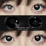 Qfdian 1 Pair Anime Cosplay Colored Contact Lenses for Eyes Red Lenses Halloween Purple Lenses Make Up Beauty Colorful Lenses