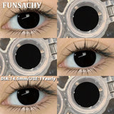 Qfdian  1 Pair Crazy Halloween Cosplay Contact Lenses Eye Makeup Lens Vampire White Black Red Contacts Anime Cosplay Softlens