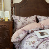 Qfdian  Striped Bedding Set INS Nordic Girls Soft 100% Cotton Bed Sheet Queen King Size Duvet Set Comforter Set Pillowcase Bed Linens