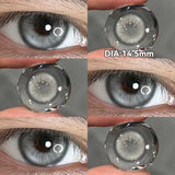 Qfdian  2PCS Colored Contact Lenses New Blue Prescription Contact Lenses Fashion Pupils Cosmetics Eye Color Lenses Myopia Brown