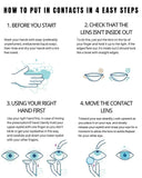 Qfdian  1 Pair Color Contact Lenses for Eyes Green Colored Lense Natural Eyes Contact Fashion Lenses Yearly Beauty Makeup Lens