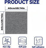 Qfdian  10pcs 40x40cm Self Adhesive Carpet Floor Sticker Square Rugs Peel and Stick Mat Flooring for Dining Room Bedroom Home Decor ﻿