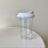 Qfdian  Korea Simple Iced American Coffee Cup Tritan Plastic Water Bottle For Women Transparent Coffee Cup Office Milk Matcha Tea Drink