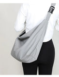 Qfdian Y2k Grunge Vintage Nylon Hobo Bag Women Simple Men All Match Students Handbags Korean Casual Streetwear Shoulder Crossbody Bags