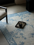 Qfdian Blue Floral Carpet Living Room Bedroom Sofa Carpets Retro Luxury Artistic Tree Branches Pattern Rug Blue Bohemian Decorative Rug