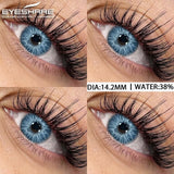 Qfdian 1Pair New Color Contact Lenses for Eyes Blue Eye Lenses Green Lenses Beautiful Pupil Yearly Makeup Cosmetic Gray Pupils