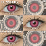 Qfdian  1 Pair Crazy Halloween Cosplay Contact Lenses Eye Makeup Lens Vampire White Black Red Contacts Anime Cosplay Softlens