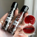 Qfdian Adorable Bear Mirror Lip Glaze - Long-Lasting, Non-Fading, Hydrating Liquid Lipstick with Watery Texture - Luxurious Glossy Shin
