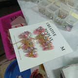 Qfdian  10Pcs High Quality Handmade Press on Nails Heavy Industry Miaojiang Gu Luxury Dark and Niche Spicy Girl Art Accessori