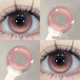 Qfdian  1pair Halloween Colored Contact Lenses With Cosplay Red Contact Lenses Blue Beauty Makeup Lens Purple Pupils Cute Lens