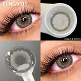 Qfdian  1pair METATRON Color Contact Lenses for Eyes Brown Eye Contacts Gray Pupils Yearly Use Women Cosmetics Color Eye Lens