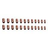 Qfdian  24PCS Fake Nails French Women Press Nails, Small Fresh Short Nails Removable Artistic Wearing Nails.