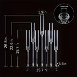Qfdian  Acrylic Candelabra Centerpiece for Tables Wedding,Clear 7 Arm Candle for Party,Brithday,Baby Shower,Halloween,Christmas candelab