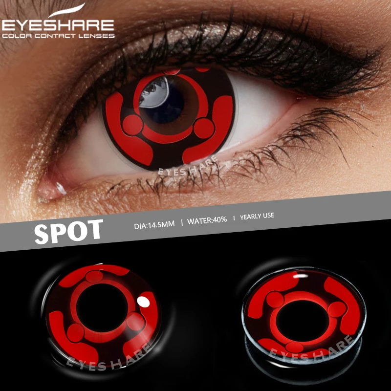 EYESHARE Color Contact Lenses for Eyes Sasuke Series Cosplay Pupils Makeup for Halloween Colored Contact Lenses Eyes Beauty