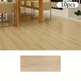 Qfdian  10Pcs 40x15cm PVC Floor Stickers Self-adhesive  Waterproof Thickened Wood Grain Floor  Foam  Living Room