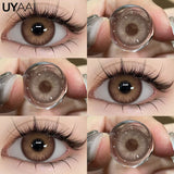 Qfdian  Contact Lenses Beauty Eyes Color Lenses Makeup Natural Black Lens Cosmetics Gray Eye Lenses Makeup Green Beauty Colorcon