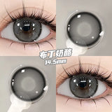 Qfdian  2pcs Cosplay Colored Contact Lenses Blue Purple Doll Eyes for Anime Halloween Makeup Soft Contact Lenswith Prescription