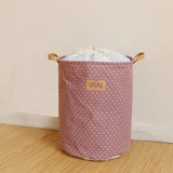 Qfdian 3 Sizes The beam port Linen Multi-function Handle Stackable storage barrel Laundry basket Toy Storage box storage basket