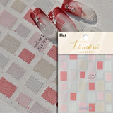 Qfdian 1pcs White 5D Pearl Lace Wave Lines Nail Art Stickers Elegant Exquisite Nail Decoration Decals DIY Self Adhesive Transfer Slider