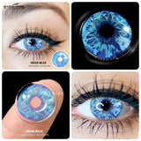 Qfdian Cosplay Contact Lenses 1Pair Colored Contact Lenses for Eyes Black Lenses White Eye Lenses Contact Lenses for Halloween