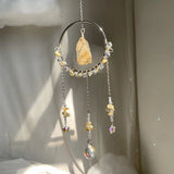 Qfdian  Dreamy Crystal Sun Catcher Pendant Rainbow Maker Crystal Room Pendant Garden Accessories Catchsun Outdoor Garden Decoration Gift