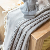 Qfdian Boho Curtain for Bedroom, Cotton Linen Stripes Embroidery, Semi Blackout Bohemian Retro Window Treatment Drape Tassels 1 Panel