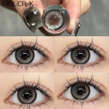 Qfdian Colored Contact Lenses Myopia Lenses with Diopters Cosmetic Contact Lens Wholesale 100 pcs Yearly Eye Beautiful Pupil Makeup