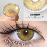 Qfdian  1 Pair Colored Contact Lenses Eye Color Lenses Natural Lenses Pupils Brown Blue Grey Fashion Lens Yearly Cosmetics Lens
