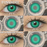 Qfdian  1 Pair Crazy Halloween Cosplay Contact Lenses Eye Makeup Lens Vampire White Black Red Contacts Anime Cosplay Softlens