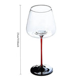 Qfdian  550ml Black Red Wine Glasses Home Nordic Creative Light Luxury Red Wine Champagne Glass Crystal Glass Cup Kitchen Bar Drinkware
