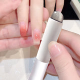 Qfdian Nail Art Silicone Applicator Sticks Chrome Pigment Dust Applying Manicure Tool Easy-Daub Pigment Silicone Nail Brushes