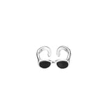 Qfdian  Sunglasses Ring Fun Personality Open Adjustable Gold Plated Alloy Minimalist Chic Lightweight Unisex Daily Statement Jewelry