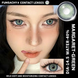 Qfdian  2PCS Natural Brown Gray Lenses for Eyes Blue Lenses Beautiful Pupil Korean Fashion Color Round Lens Yearly Cosmetics