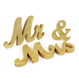 Qfdian  Wedding Decoration Mr & Mrs Wooden Letters Sign For Wedding Table Decor Home Desktop Ornaments Anniversary Event Photo Props