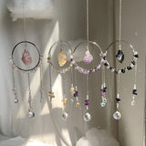 Qfdian  Dreamy Crystal Sun Catcher Pendant Rainbow Maker Crystal Room Pendant Garden Accessories Catchsun Outdoor Garden Decoration Gift