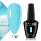 Qfdian  15ml 334 Blue Pink Colors Nail Gel Polish Soak Off UV LED Nail Lacquer Varnish Semi Permanent Nail Art Gel For Nail Art