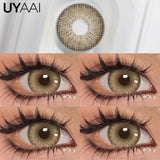 Qfdian  1Pair Fashion Big Lenses Colored Contact Lenses for Eyes Beauty Blue Eyes Lenses Natural Green Pupils Brown Grey Lens