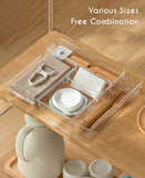 Qfdian Transparent Drawer Sorting Compartment Organizer