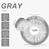 Qfdian Turin Gray 14.2mm 1 Pair | 1 Year