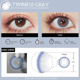 Qfdian Twinkle Gray 14.0mm 1 Pair | 1 Year