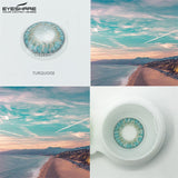 Qfdian 3TONE Turquoise 14.5mm 1 Pair | 1 Year