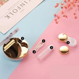 Qfdian Contact Lens Cases with Mirror Unisex Travel Easy Carry Colored Container Glasses Lenses Box