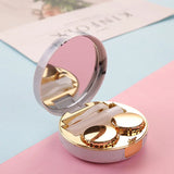 Qfdian Contact Lens Cases with Mirror Unisex Travel Easy Carry Colored Container Glasses Lenses Box