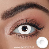 Qfdian Cosplay Pure White 14.5mm 1 Pair | 1 Year