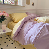 Qfdian Pastel Pillowcase With Ties Bedding Set