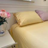 Qfdian Pastel Pillowcase With Ties Bedding Set