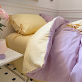 Qfdian Pastel Pillowcase With Ties Bedding Set