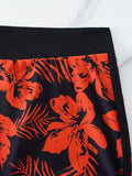 Flattering Retro Floral Halter Bikini Set - Seductive High-Waisted Design with Ultra-Quick-Drying Fabric - Fashionable 2-Piece Swimsuit for a Chic Beach Look